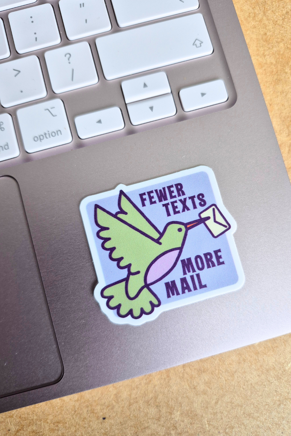 Fewer Texts, More Mail Snail Mail Vinyl Sticker