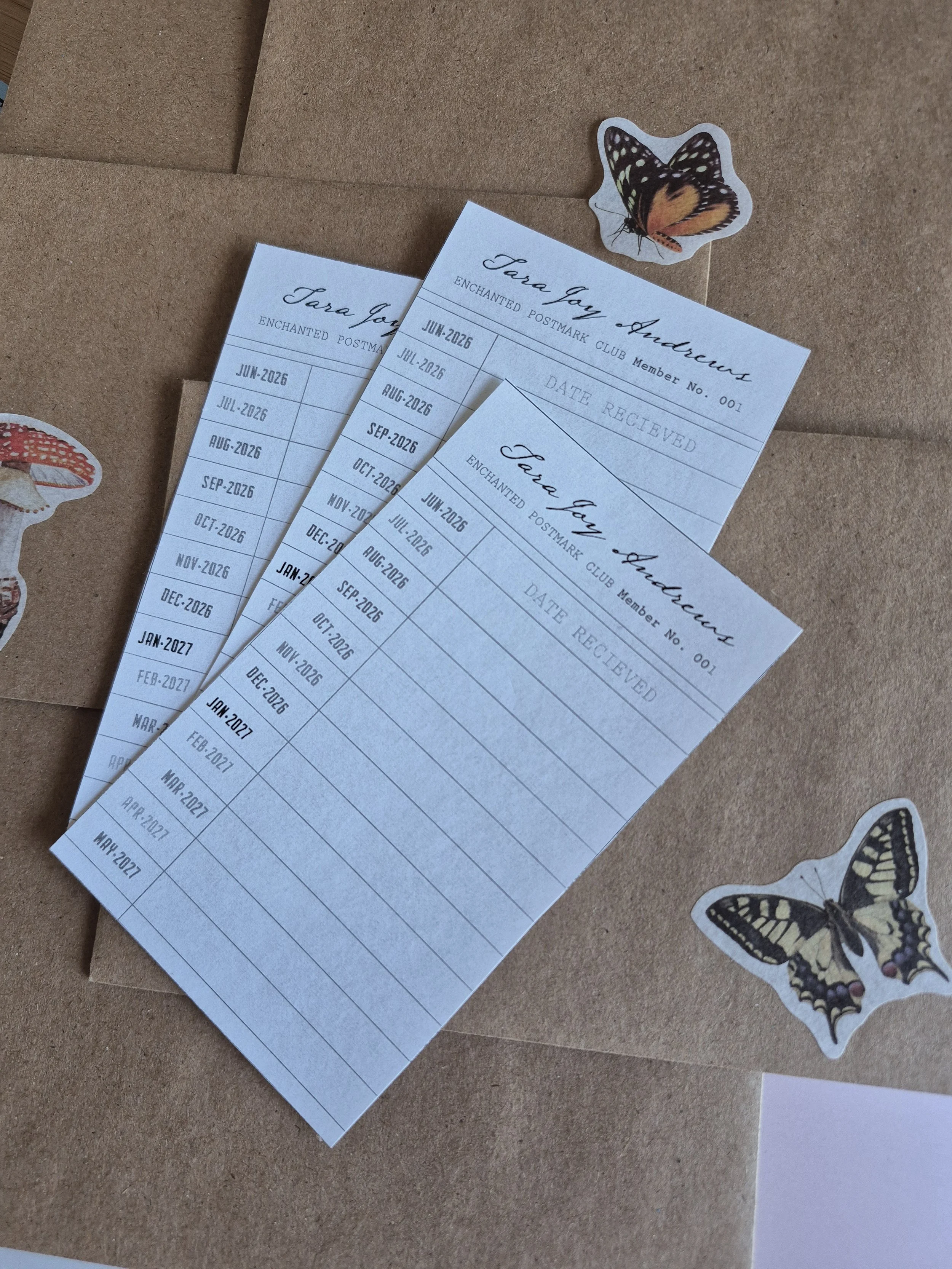 Library Card design for snail mail subscription