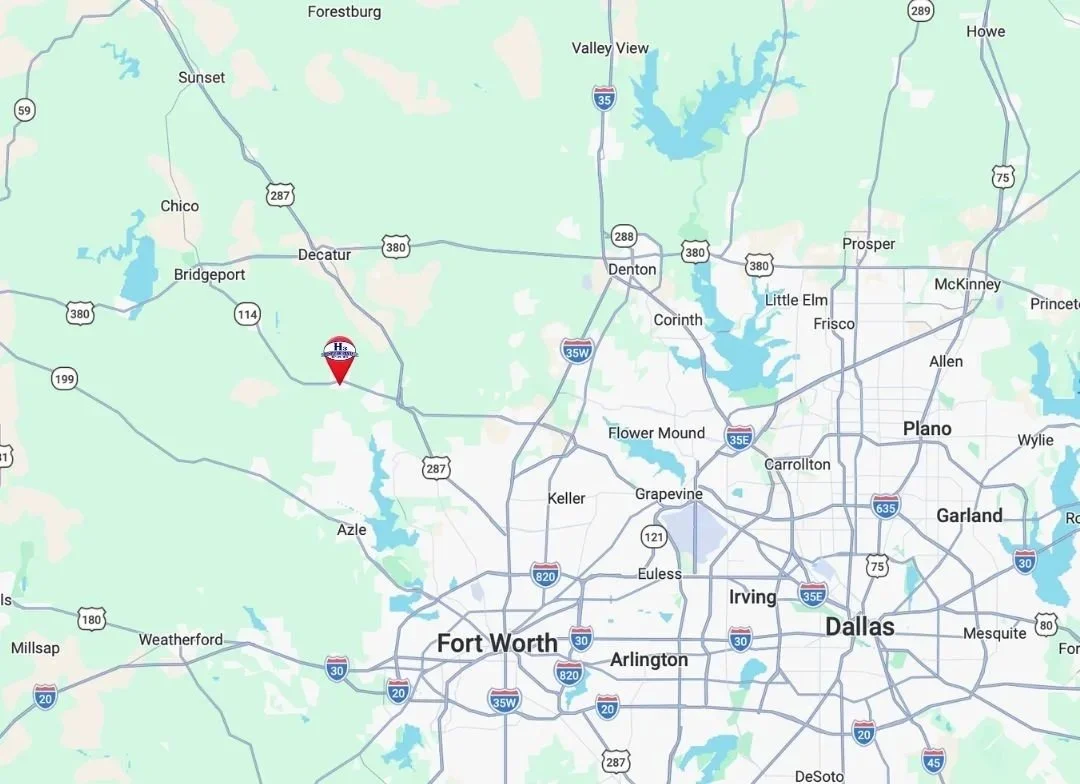 Service Area for H3 Dumpster Rentals located in Boyd, Texas. Serving Wise and surrounding counties and the DFW Metroplex.