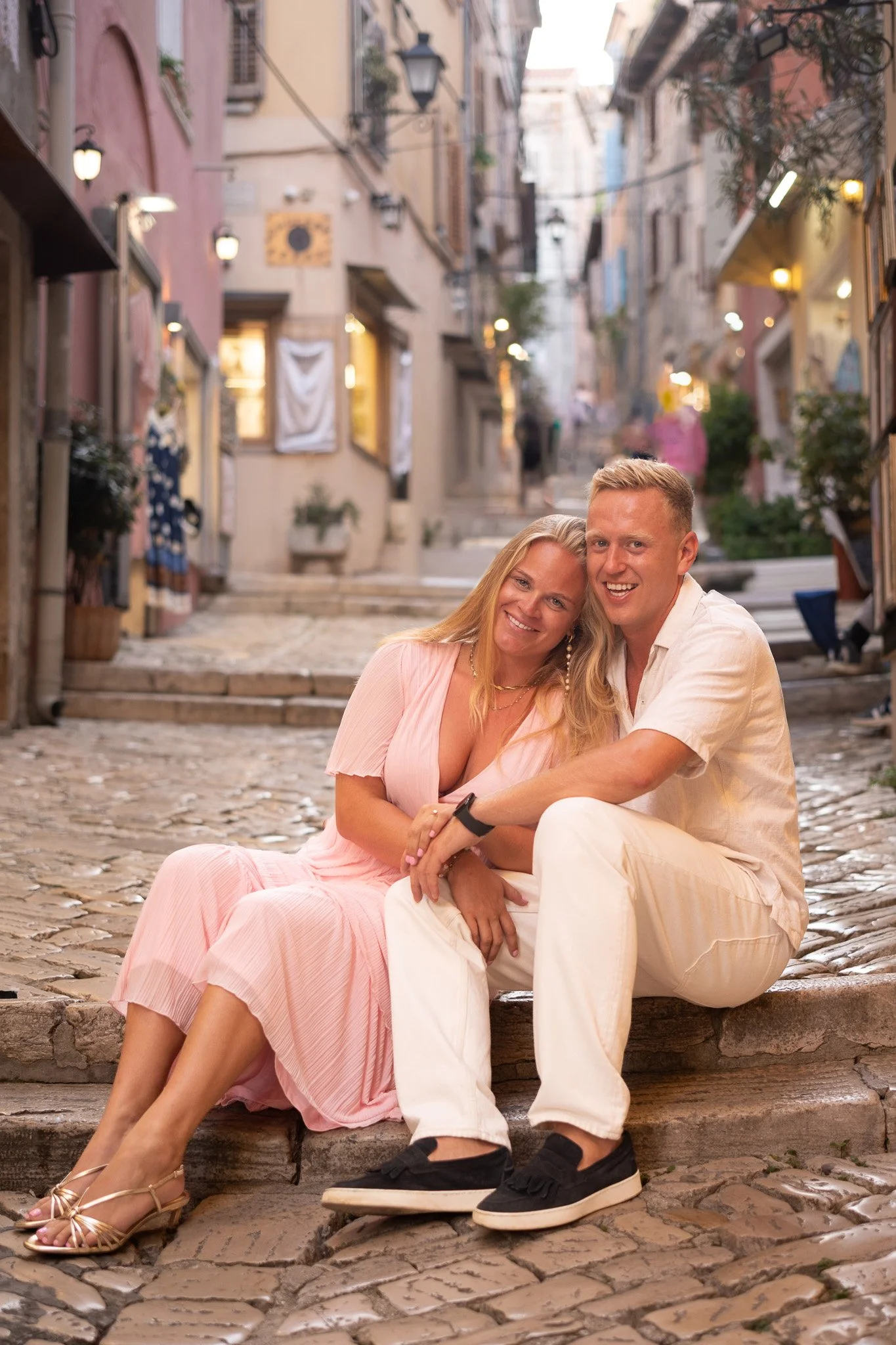 cople photoshooting and walk in rovinj