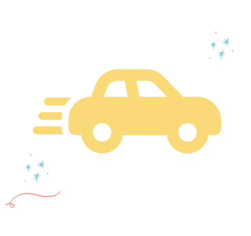 illustration of a yellow car