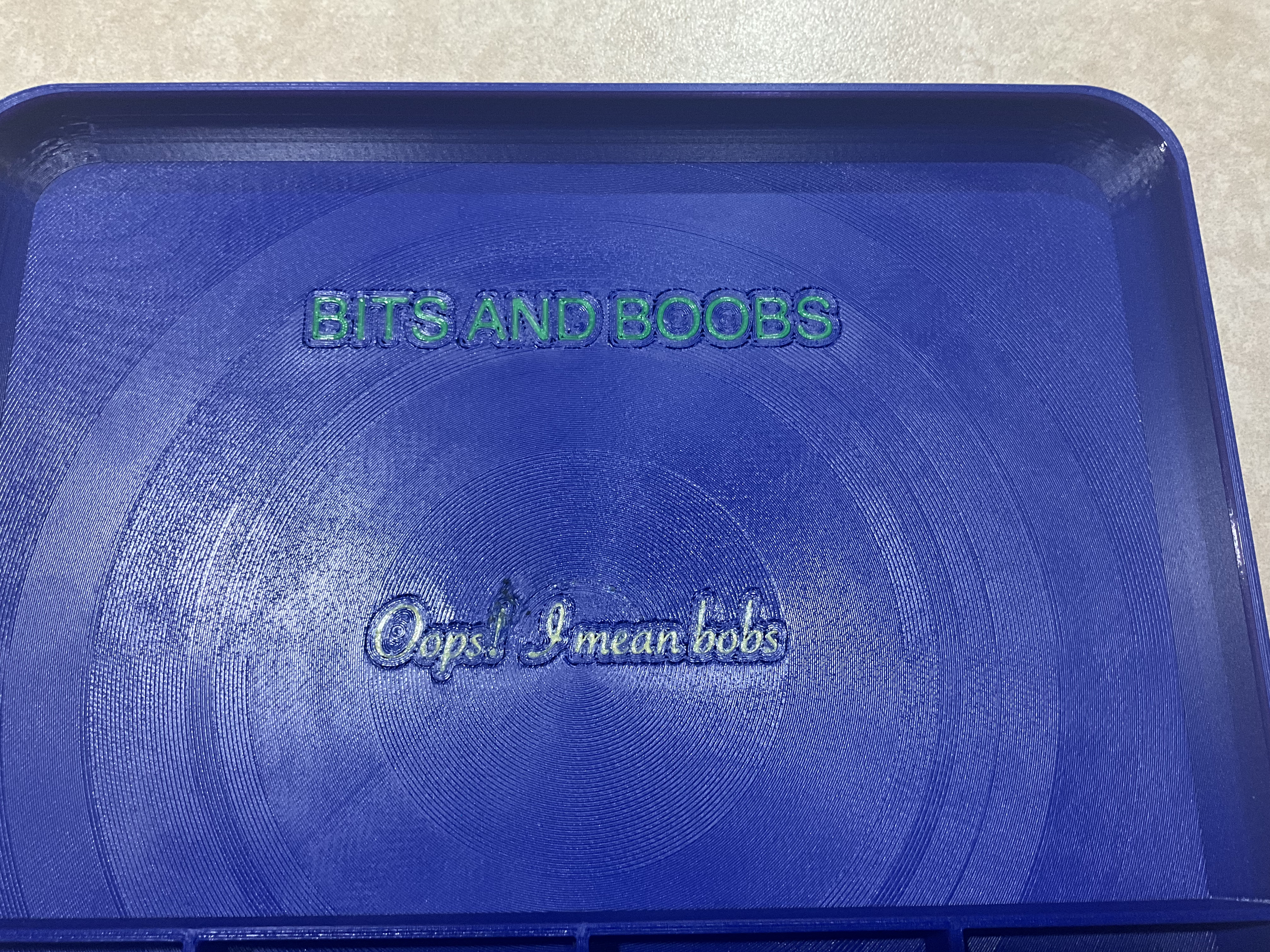 Humorous Bits and Bobs Organizer Tray