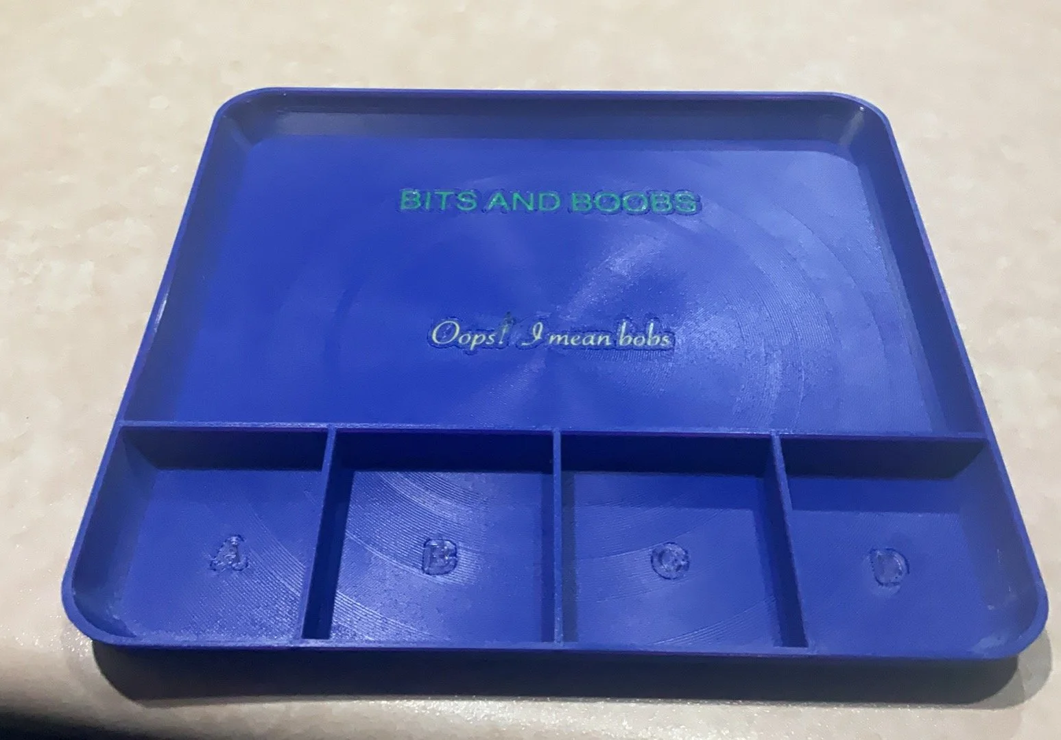 Humorous Bits and Bobs Organizer Tray