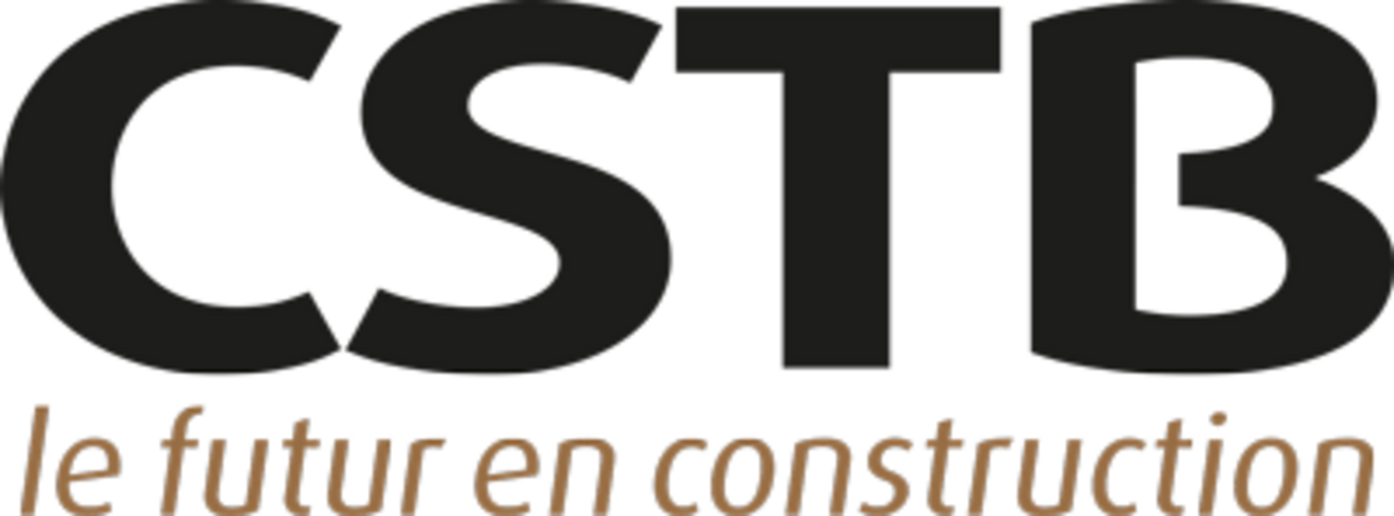 Logo de CSTB avec le slogan "le futur en construction"