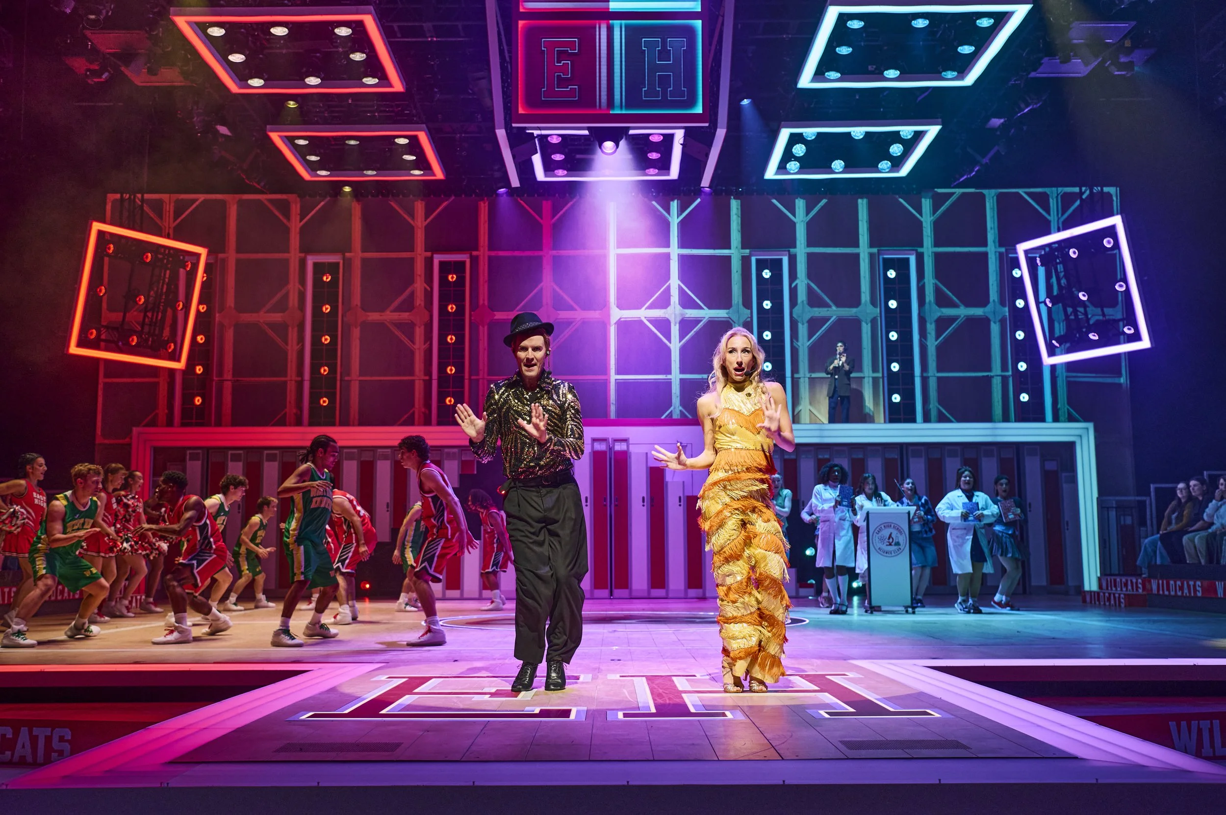 Luke Bayer as Ryan Evans & Caitlin Tipping as Sharpay Evans in Disney's HIGH SCHOOL MUSICAL, credit Matt Crockett.jpg