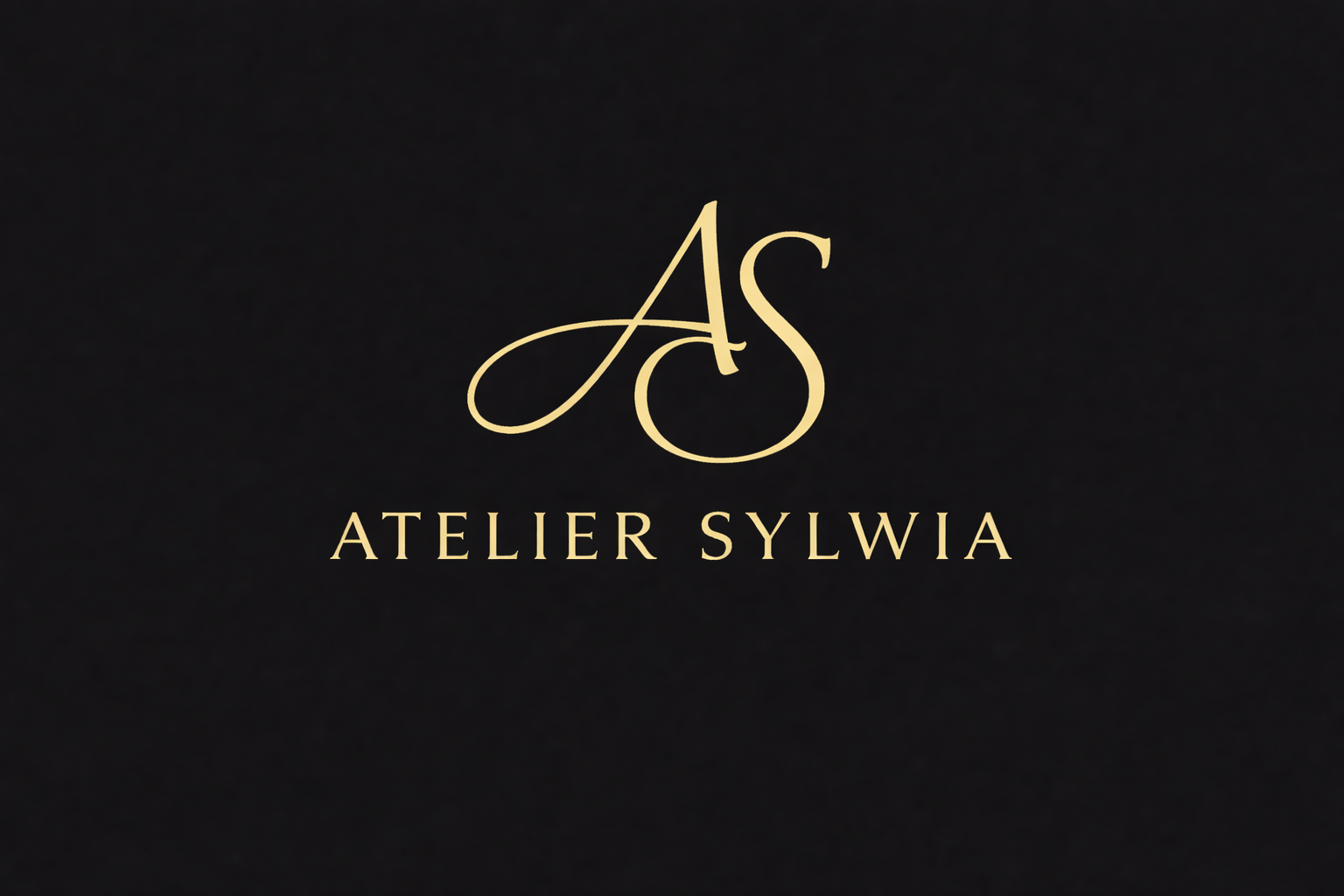 Logo featuring the initials 'AS' in an elegant script, with the words 'ATELIER SYLWIA' beneath, all on a black background.