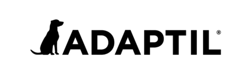 The logo of the brand 'ADAPTIL' in black text on a dark background.