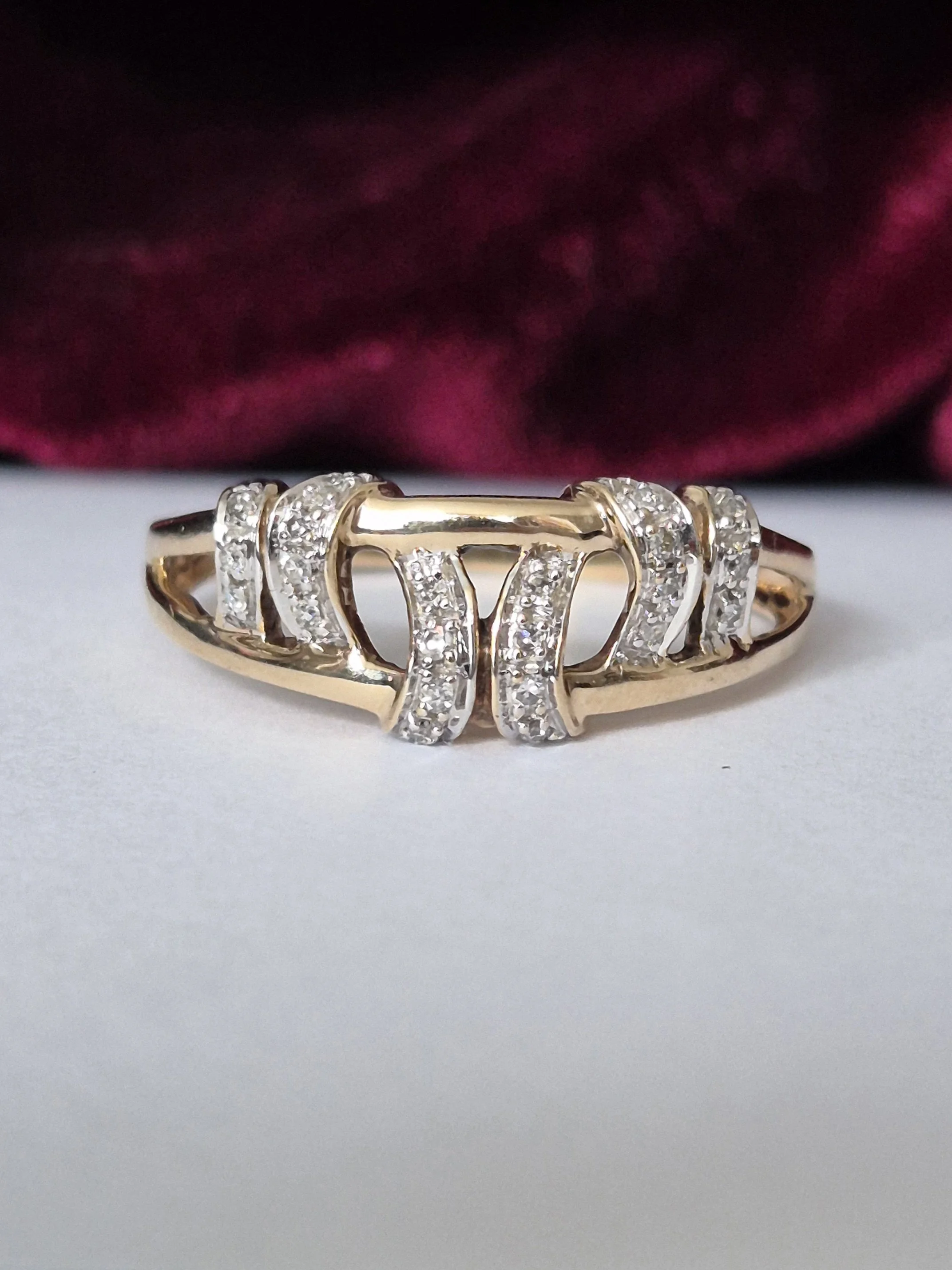 Diamond Wrap Ring in 9ct Gold Setting