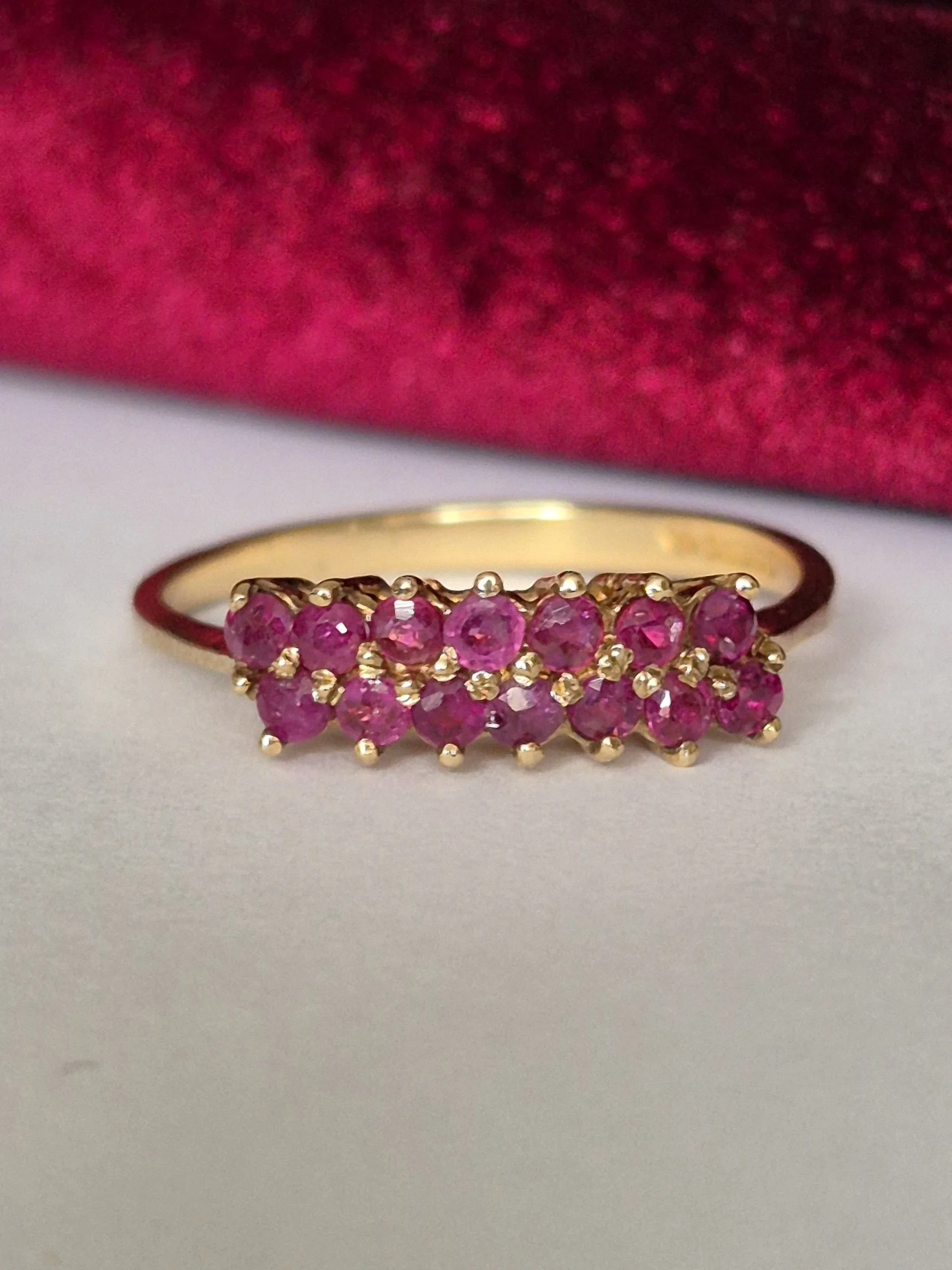 Pink Gemstone Ring in 9ct Gold Setting