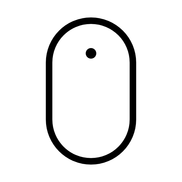 Een GIF afbeelding van een computermuis met scrollwiel.