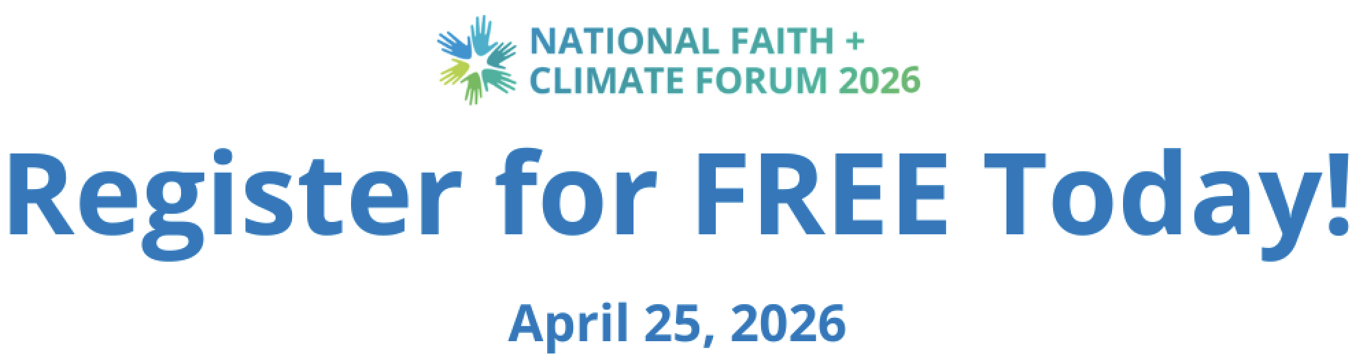 National Faith and Climate Forum registration button