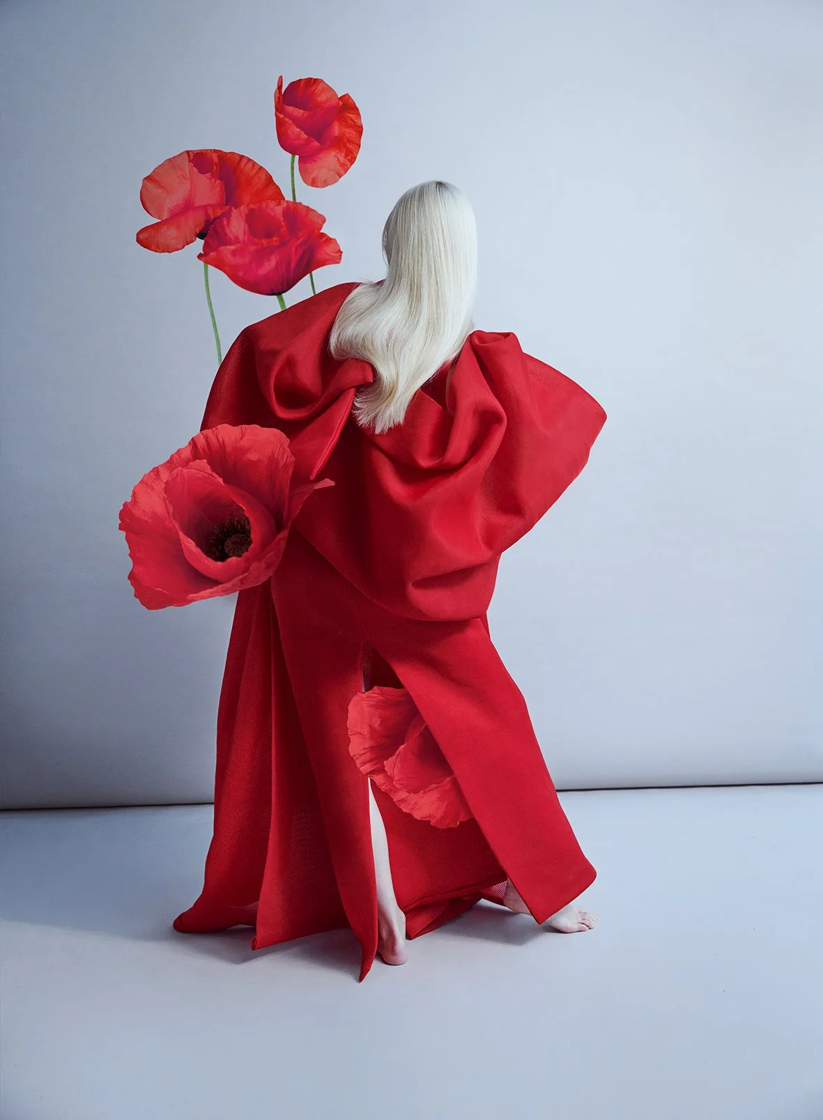 Girl with poppies