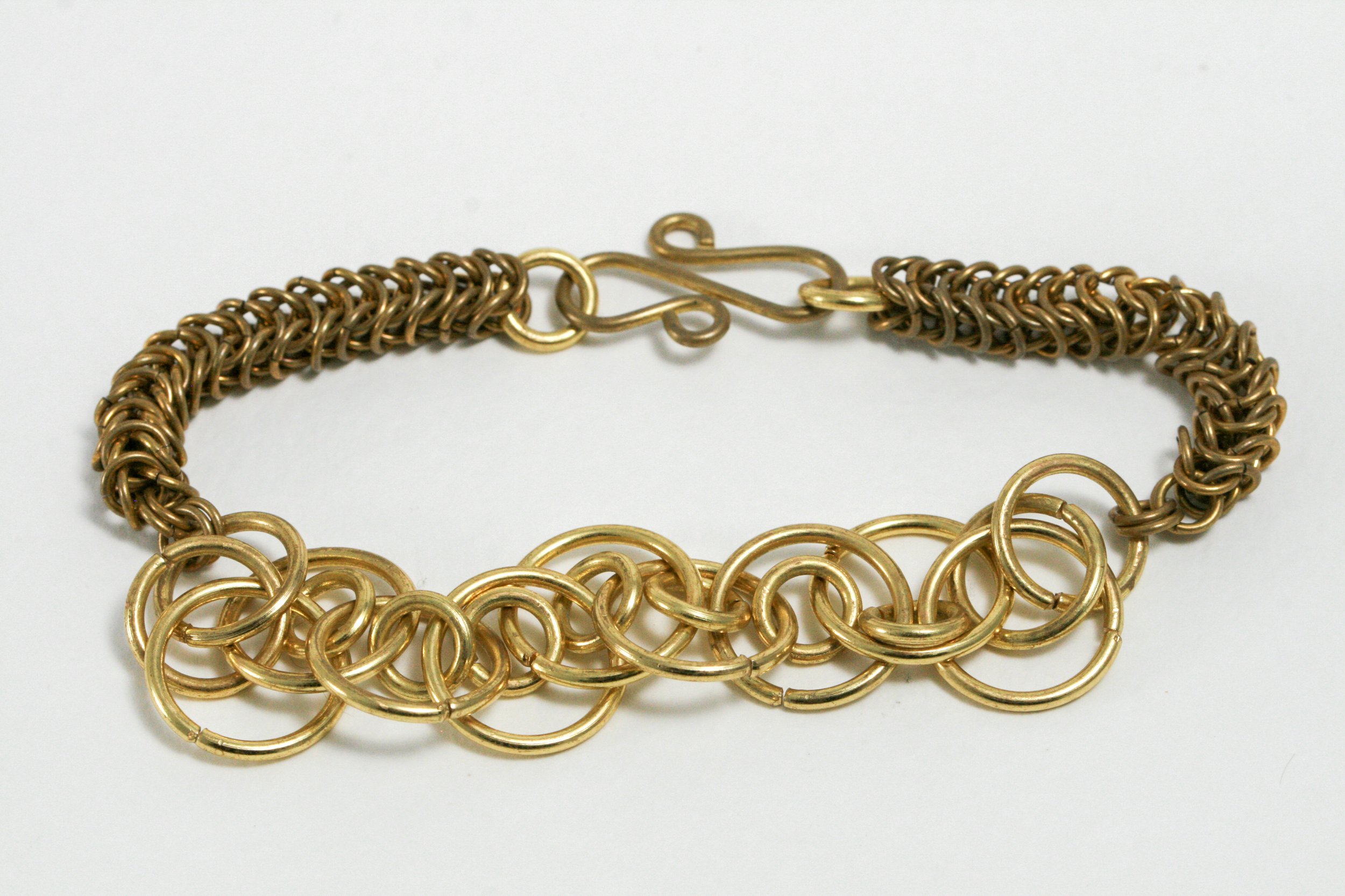 Brass Kings Chain Parallel X Dual Chain Bracelet
