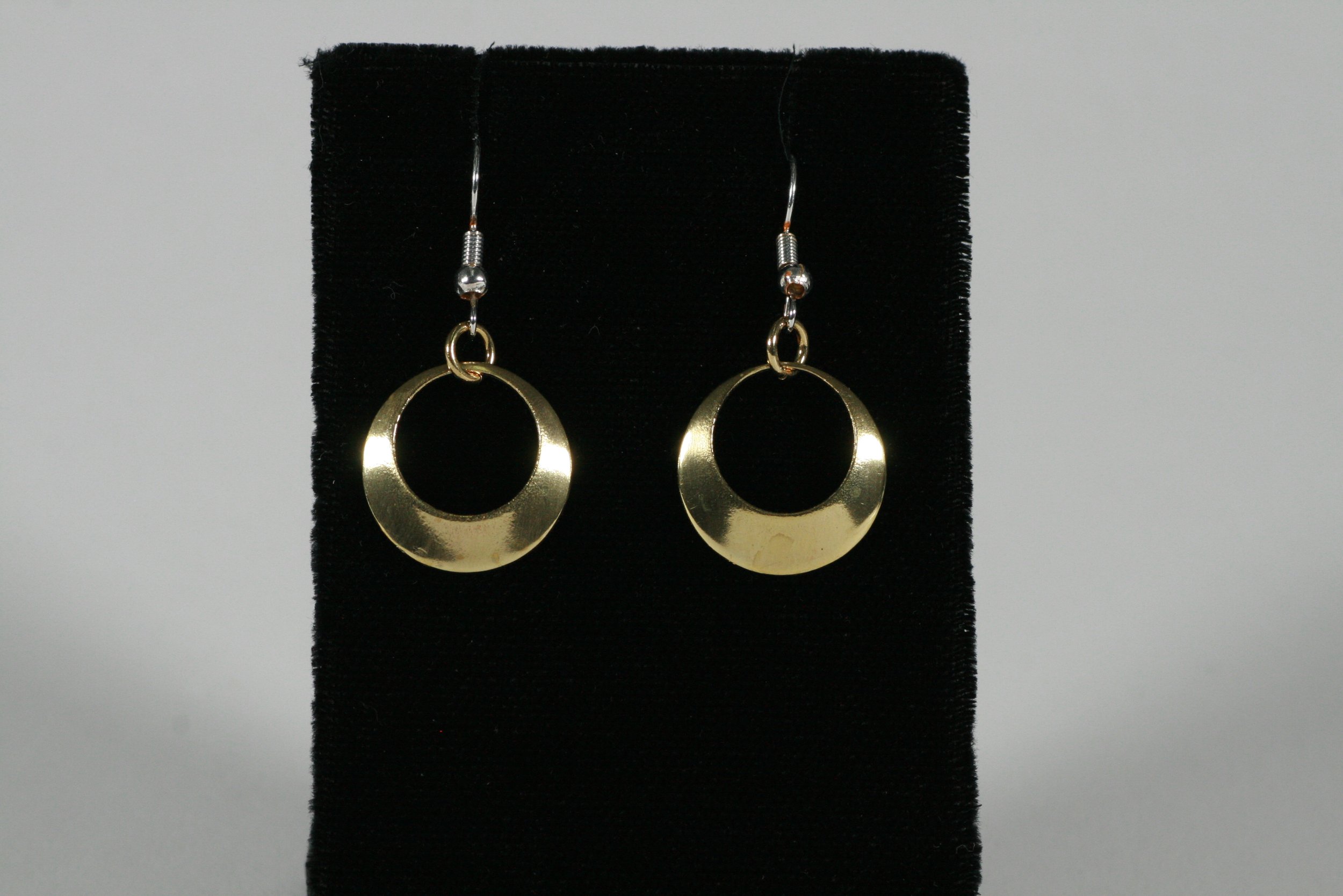 Brass Circle Earrings