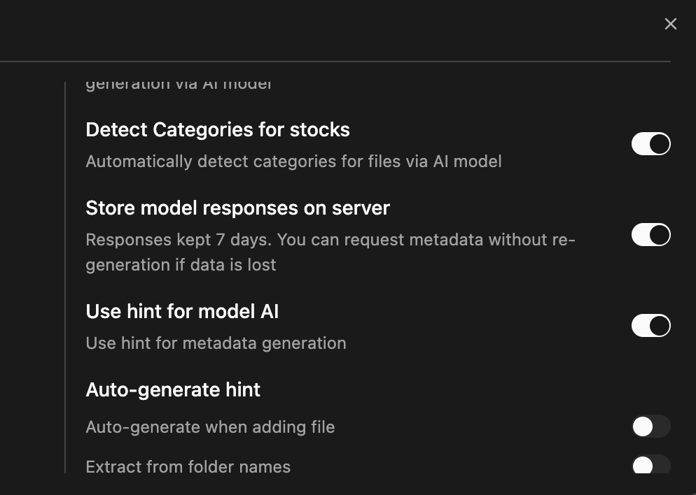 Optionally save AI model responses on the server (7 days). If data is lost or never saved, you can retrieve metadata from the server at no extra cost, without re-running generation