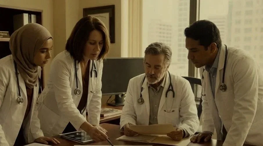 Clinicans discussing a case