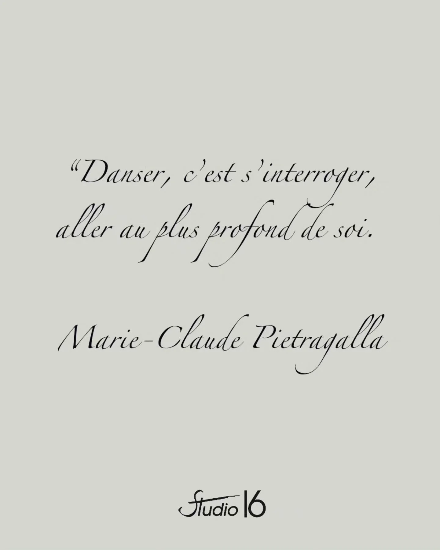 &ldquo;Danser, c&rsquo;est s&rsquo;interroger, aller au plus profond de soi.&rdquo; Marie-Claude Pietragalla

Au-del&agrave; du mouvement, la danse est une exploration.
 Un espace o&ugrave; l&rsquo;on se d&eacute;couvre, o&ugrave; l&rsquo;on s&rsquo;