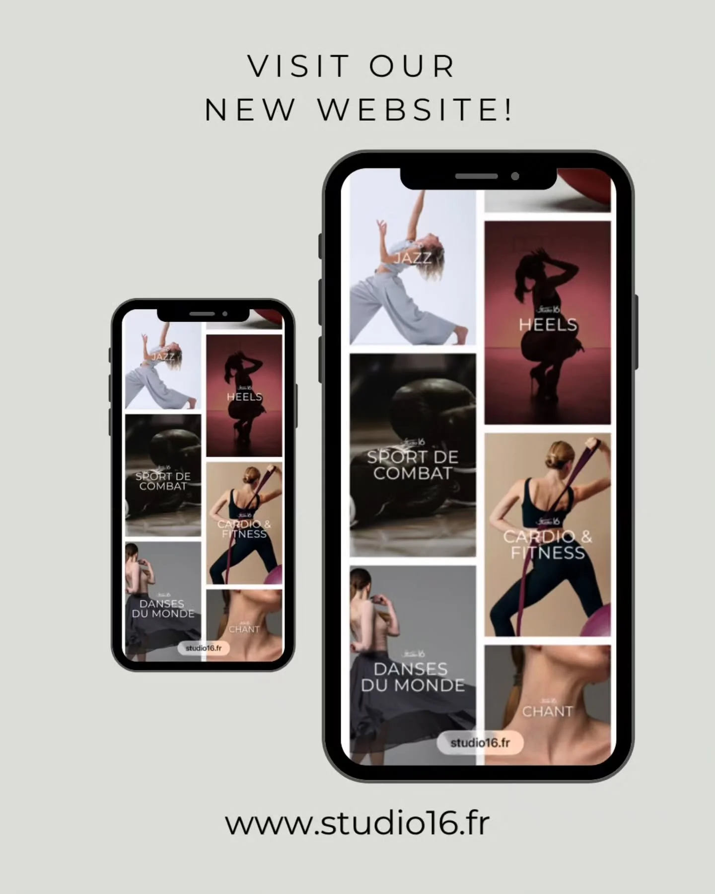 Le nouveau site du Studio 16 est en ligne.
Pens&eacute; comme une extension du lieu, il refl&egrave;te notre univers : clair, fluide et inspirant.

Vous y retrouverez toutes les disciplines, les plannings, les professeurs, ainsi que l&rsquo;ensemble 