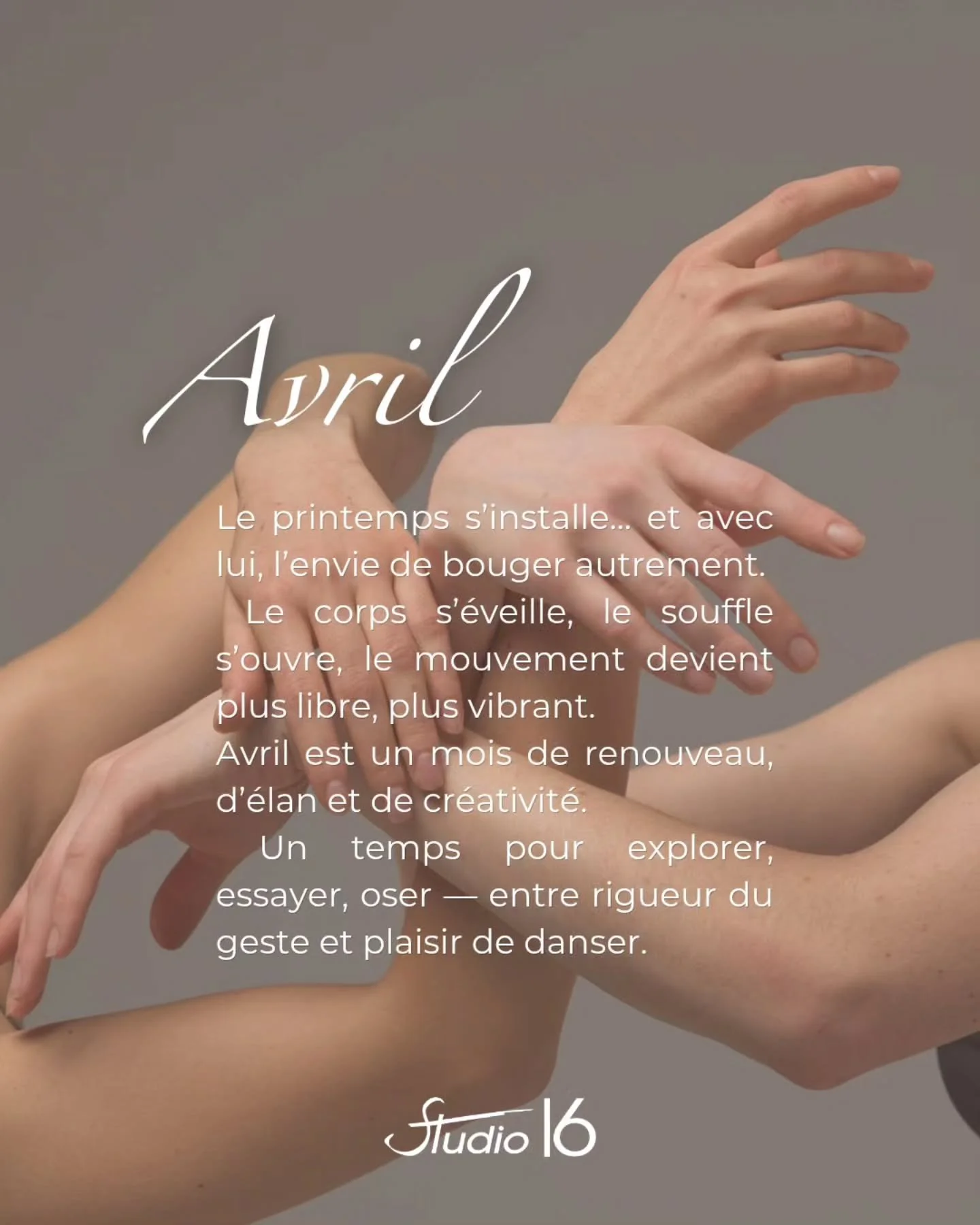 Poisson d'avril ? Non. Nouveau d&eacute;fi ? Oui.

Au Studio 16, la seule surprise du 1er avril c'est de d&eacute;couvrir &agrave; quel point on peut encore se d&eacute;passer.
Plus de force, plus de technique, plus d'audace &mdash; et &ccedil;a, c'e