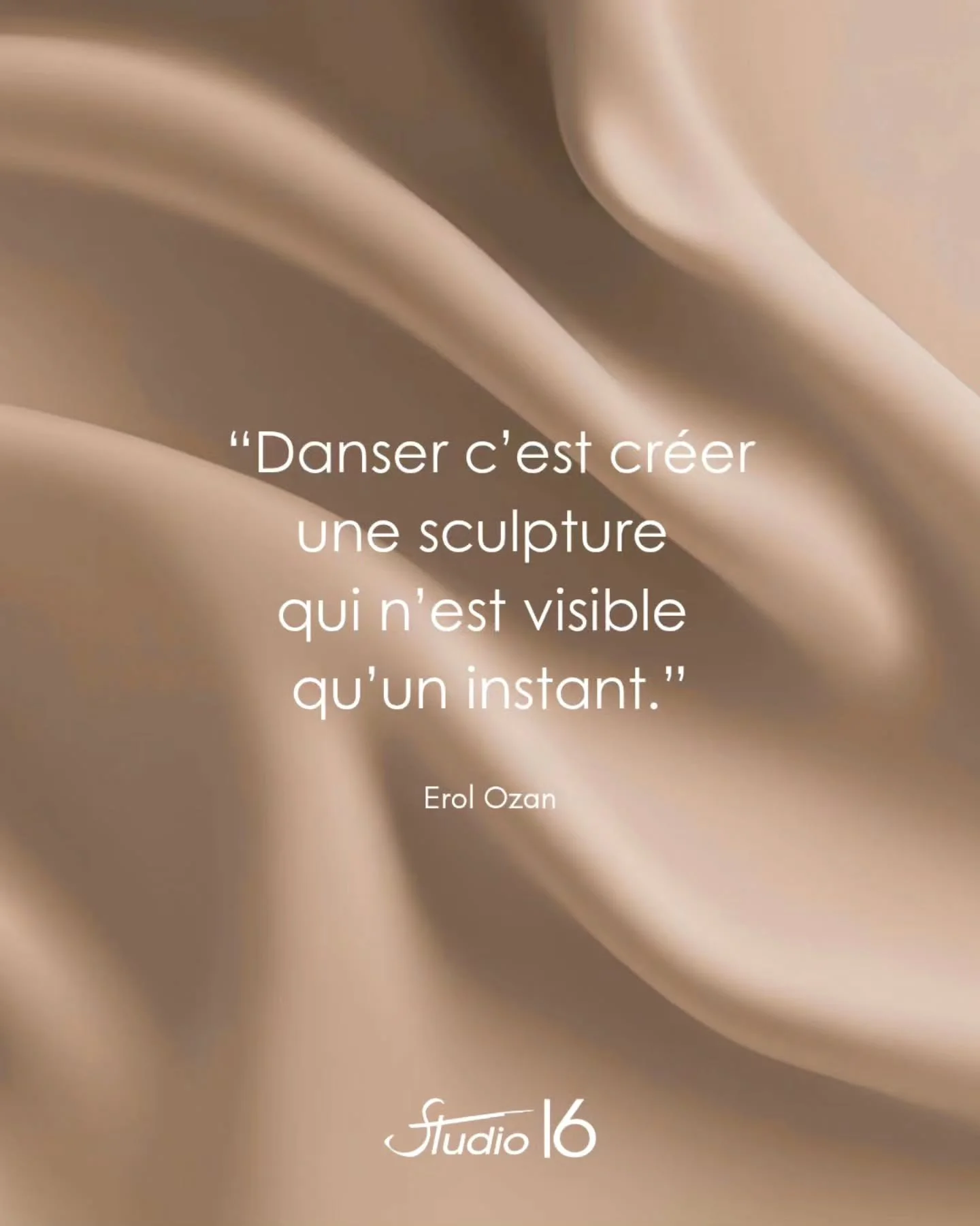 "Danser c&rsquo;est cr&eacute;er une sculpture qui n&rsquo;est visible qu&rsquo;un instant." Erol Ozan

Et si la beaut&eacute; r&eacute;sidait justement dans ce qui ne dure pas ?
Danser, c&rsquo;est accepter l&rsquo;&eacute;ph&eacute;m&egra