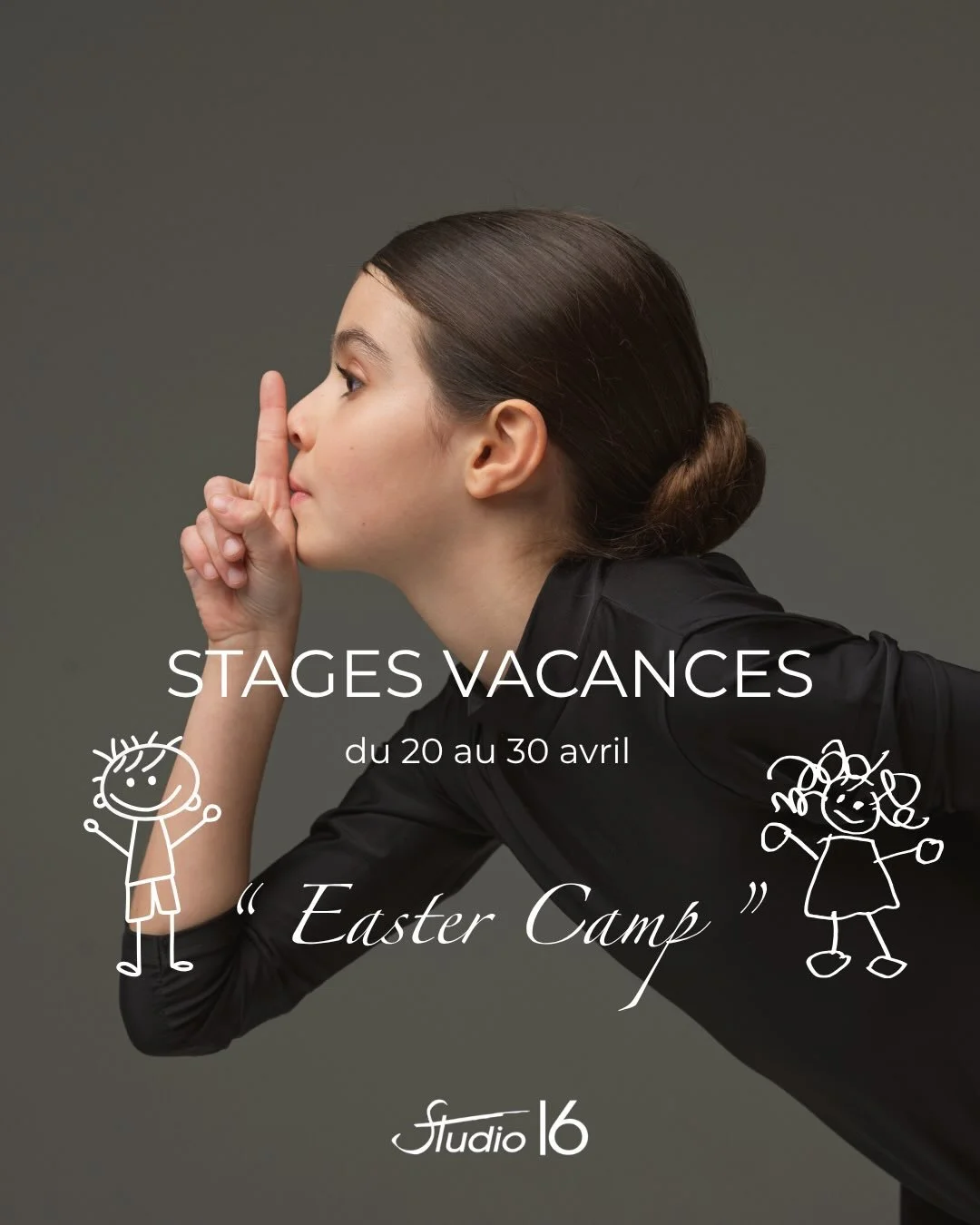 Vacances d&rsquo;avril : on bouge au Studio 16 !

Danse classique, hip-hop, modern jazz, break dance, com&eacute;die musicale&hellip;

&Agrave; chacun son univers&hellip; ou l&rsquo;occasion de tous les explorer !

Groove, d&eacute;fis, esprit de gro