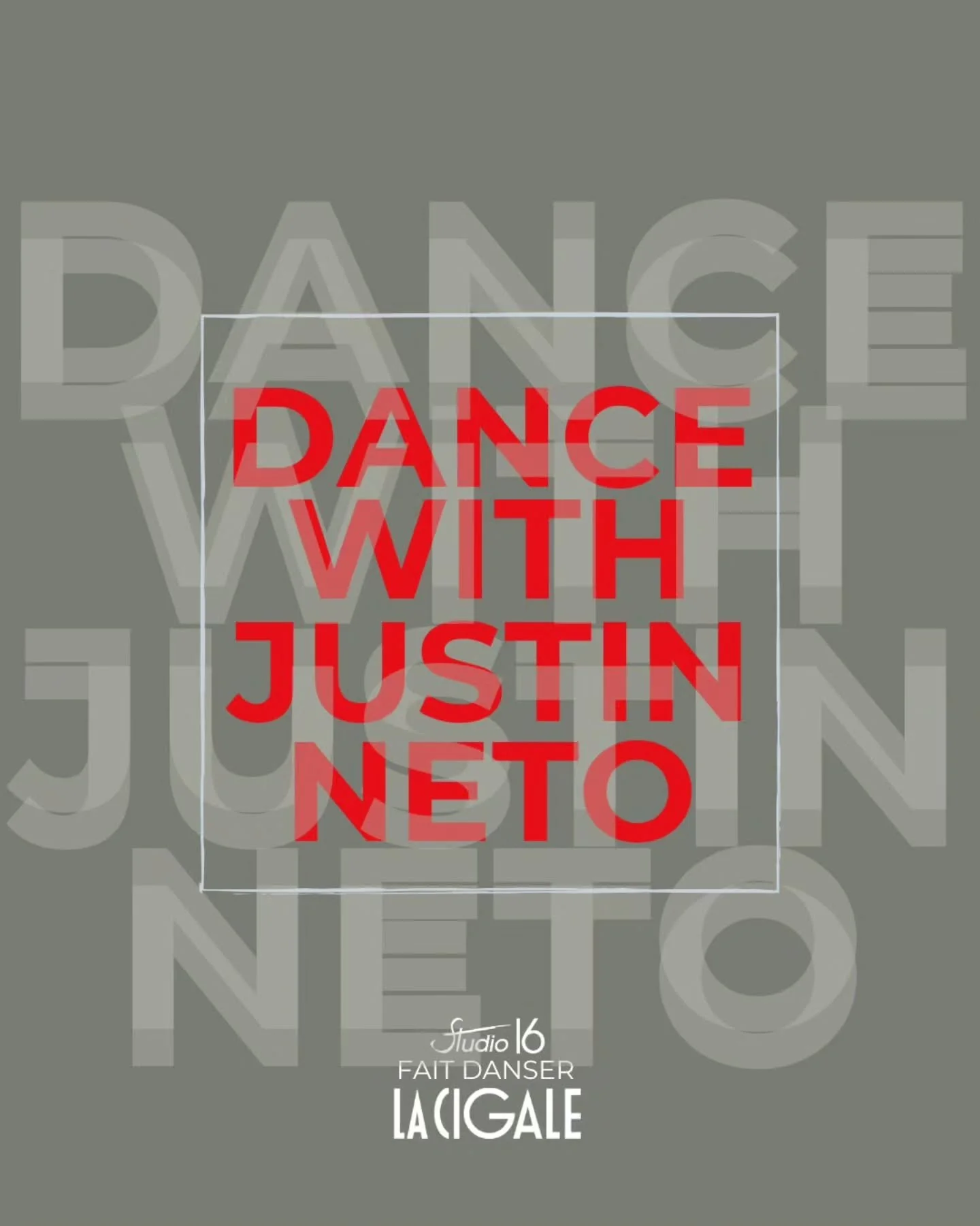 Une sc&egrave;ne mythique. Une &eacute;nergie hors norme. 

Le 5 juin, Justin Neto transforme La Cigale en v&eacute;ritable dance floor.

Deux sessions de cardio dance pour monter en intensit&eacute;, l&acirc;cher prise totalement et vivre l&rsquo;&e