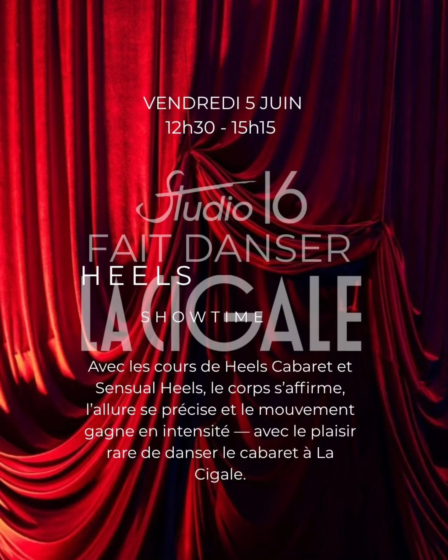 &Agrave; La Cigale, vos talons deviennent une signature. 👠

Le 5 juin, deux exp&eacute;riences Heels pens&eacute;es comme un v&eacute;ritable parcours d&rsquo;interpr&eacute;tation et d&rsquo;affirmation de soi.

D&rsquo;abord, le Heels Cabaret de J