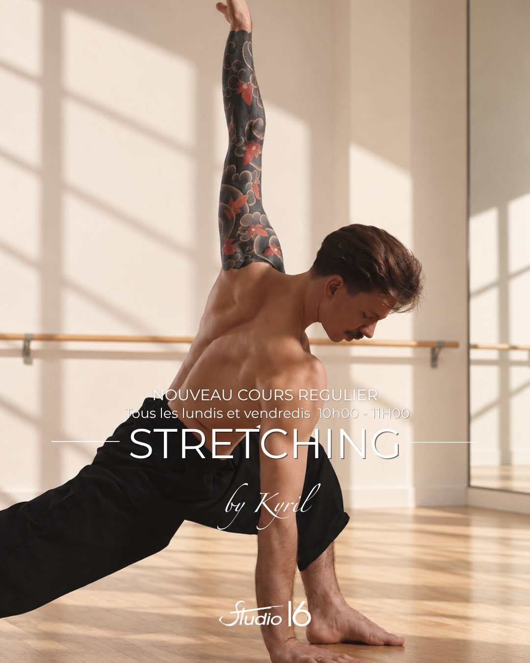 NOUVEAU COURS 
STRETCHING avec KIRIL &mdash; UNE AUTRE FA&Ccedil;ON DE TRAVAILLER LE CORPS

D&eacute;couvrez le nouveau cours de Stretching avec Kiril, inspir&eacute; des principes du stretching ukrainien.

Un travail rythm&eacute;, profond et exigea