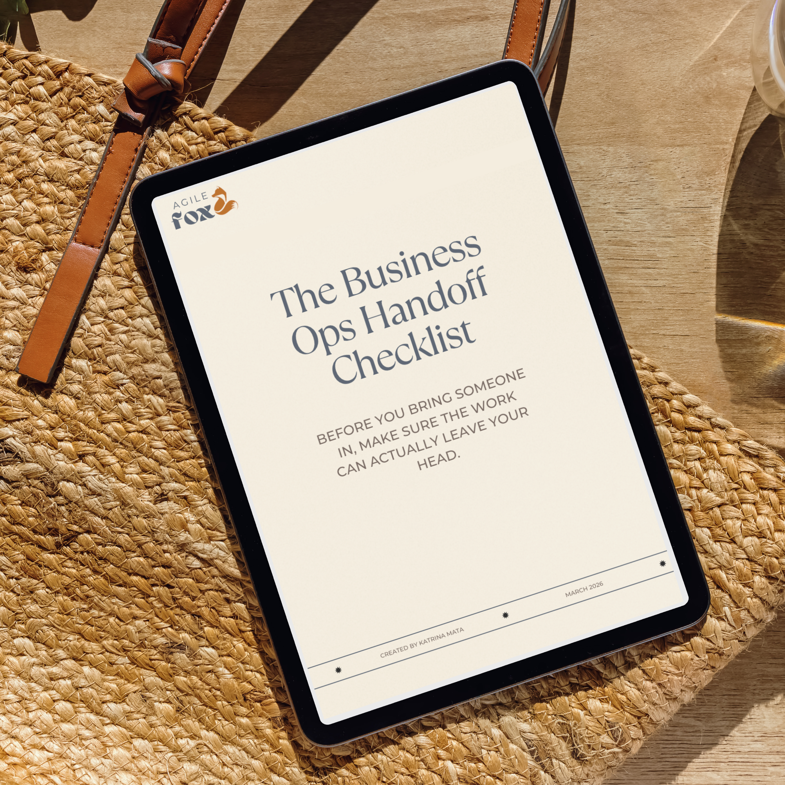 The Business Ops Handoff Checklist