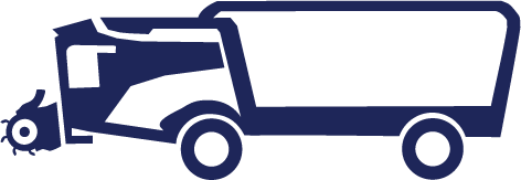 Siloking SelfLine System 500 plus self-propelled vertical feed mixer graphic icon illustrating the heavy-duty silage milling arm and high-volume mixing tub layout.