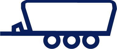 Siloking TrailedLine System 1000 plus triple-auger pull-type vertical feed mixer wagon graphic icon.