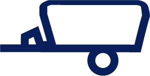 Siloking TrailedLine Premium twin-auger pull-type vertical feed mixer wagon graphic icon.