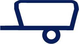Siloking TrailedLine Duo Avant twin-auger pull-type vertical feed mixer wagon graphic icon.