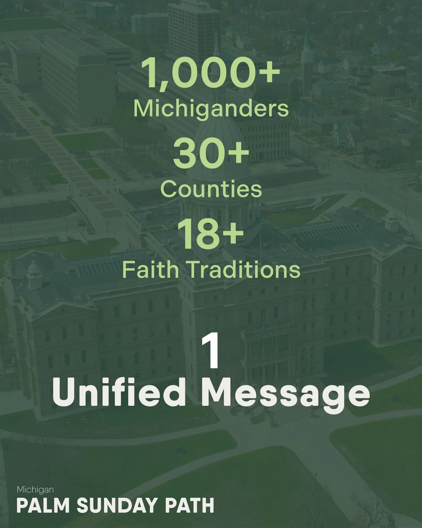 This Sunday, more than 1,000 Michigan Christians from 30 counties will walk together to the State Capitol in Lansing, not to protest, but to witness.
ㅤ
Palm Sunday Path Michigan brings together nearly 20 faith traditions in a public affirmation of th