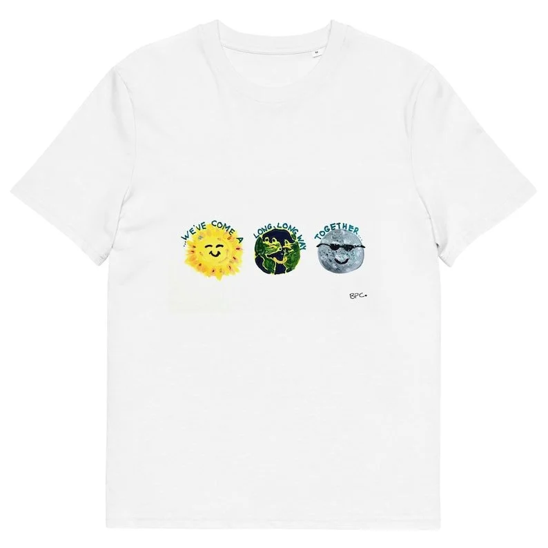 Celestial Triskele Unisex White Tee