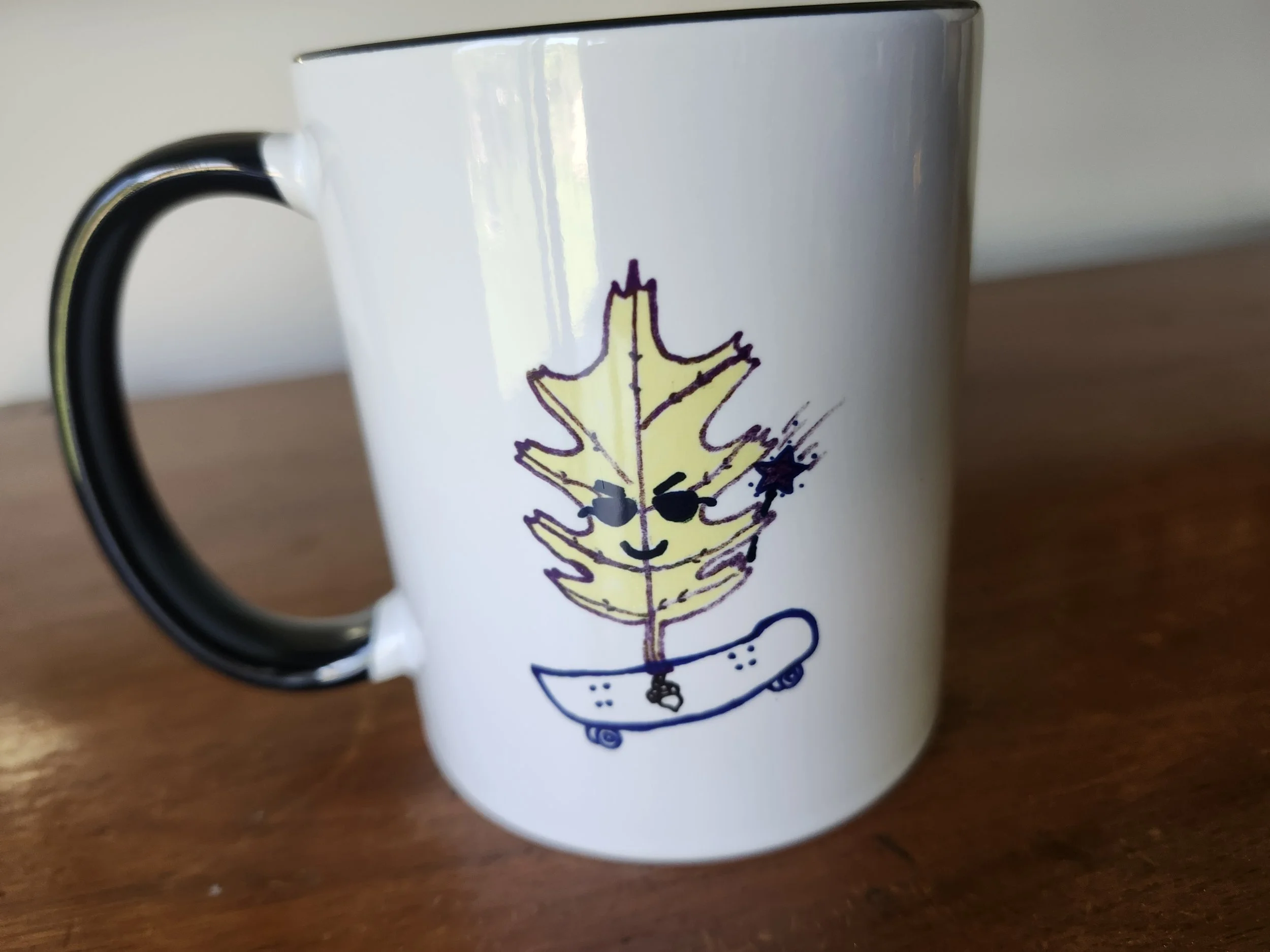 Skateboarding Oak Leaf Mug