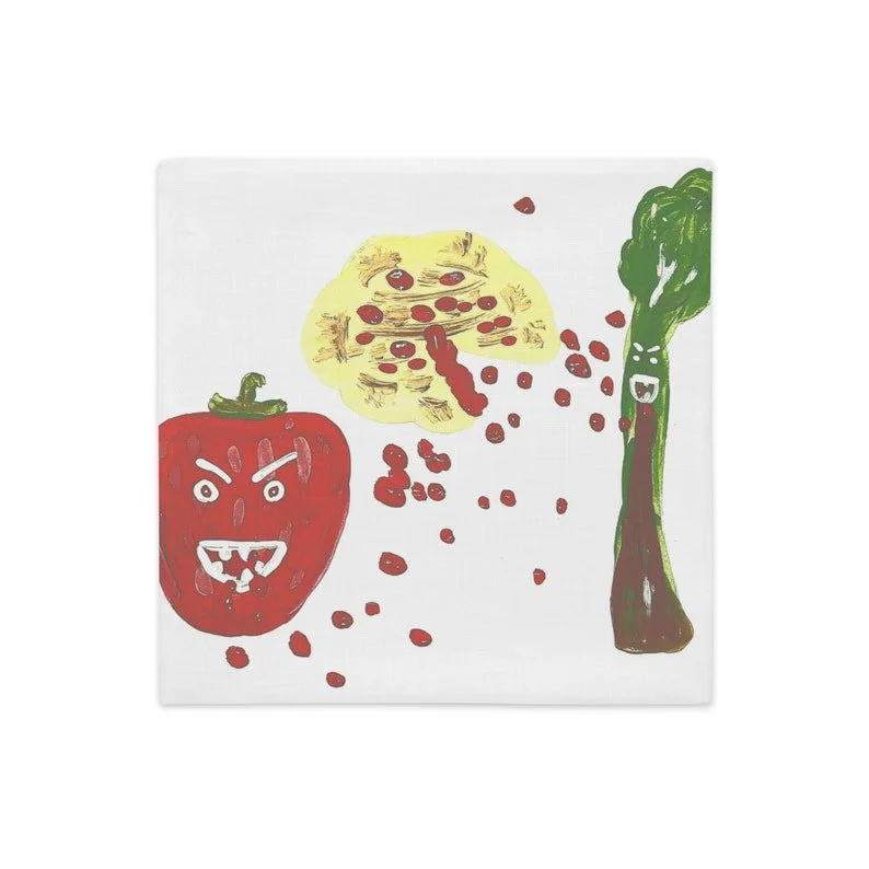 Strawberry Rhubarb Pie Pillow Cover