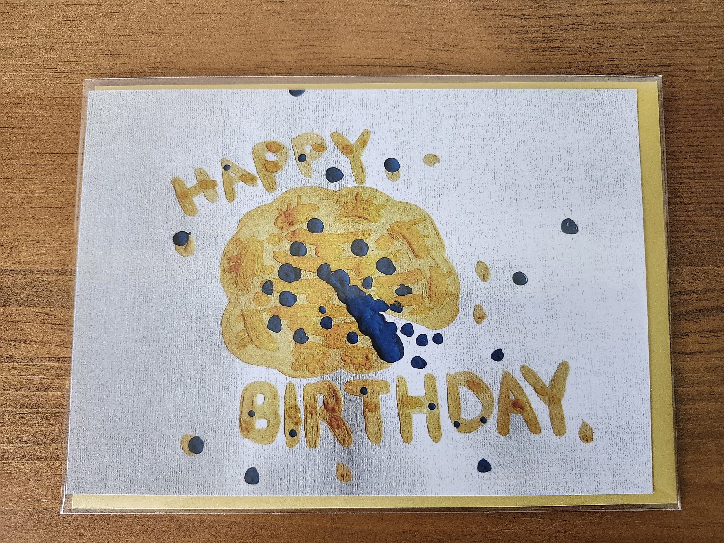 Blueberry Pie Happy Birthday Card