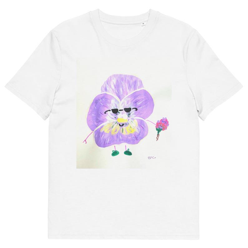 Pansy Unisex White Tee