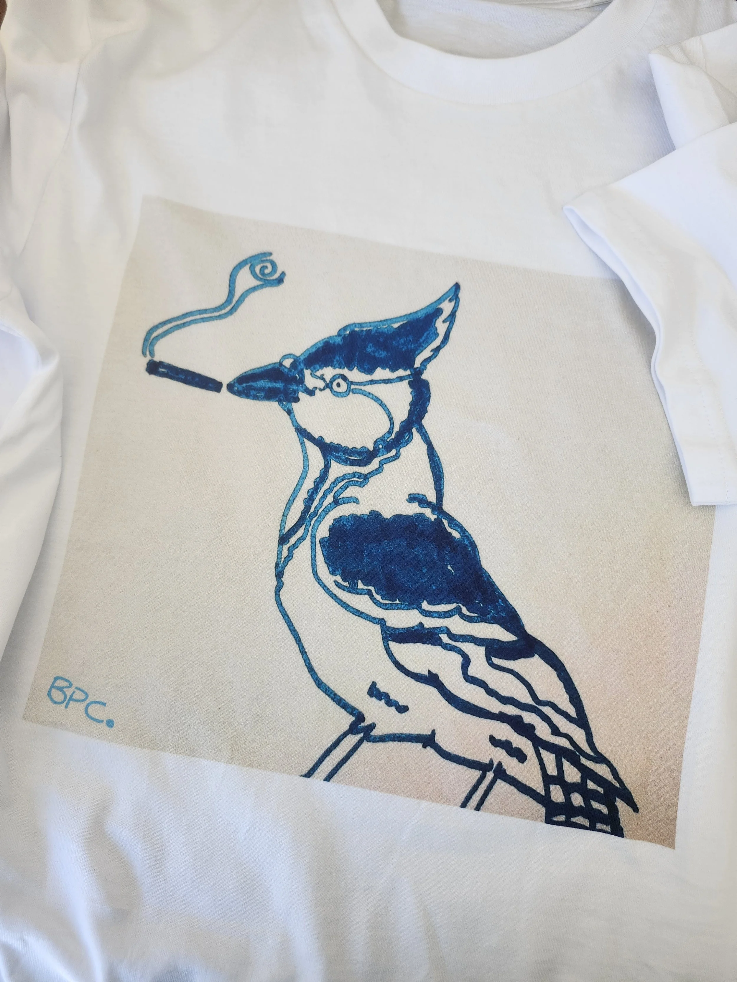 Blue Jay Unisex White Tee