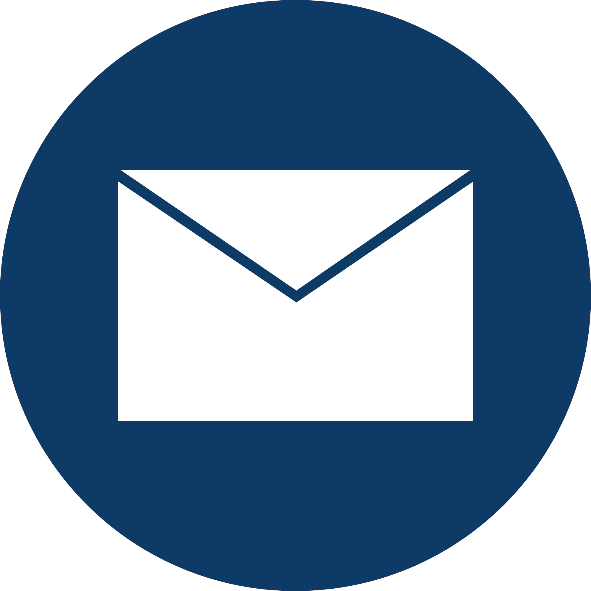 Email icon inside a blue circle