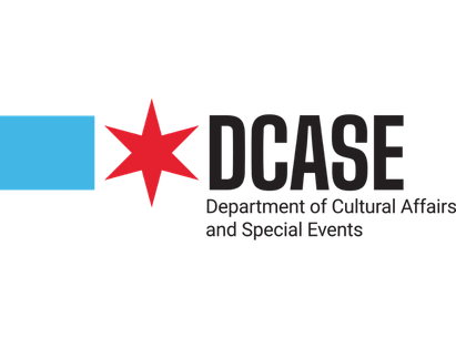 The logo of the Department of Cultural Affairs and Special Events (DCASE), featuring a blue square, a red star, and black text.