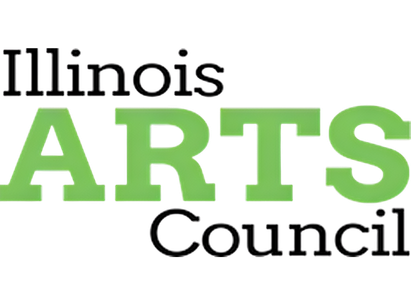 Illinois Arts Council logo with the words 'Illinois Arts Council' and 'ARTS' in large, colorful letters.