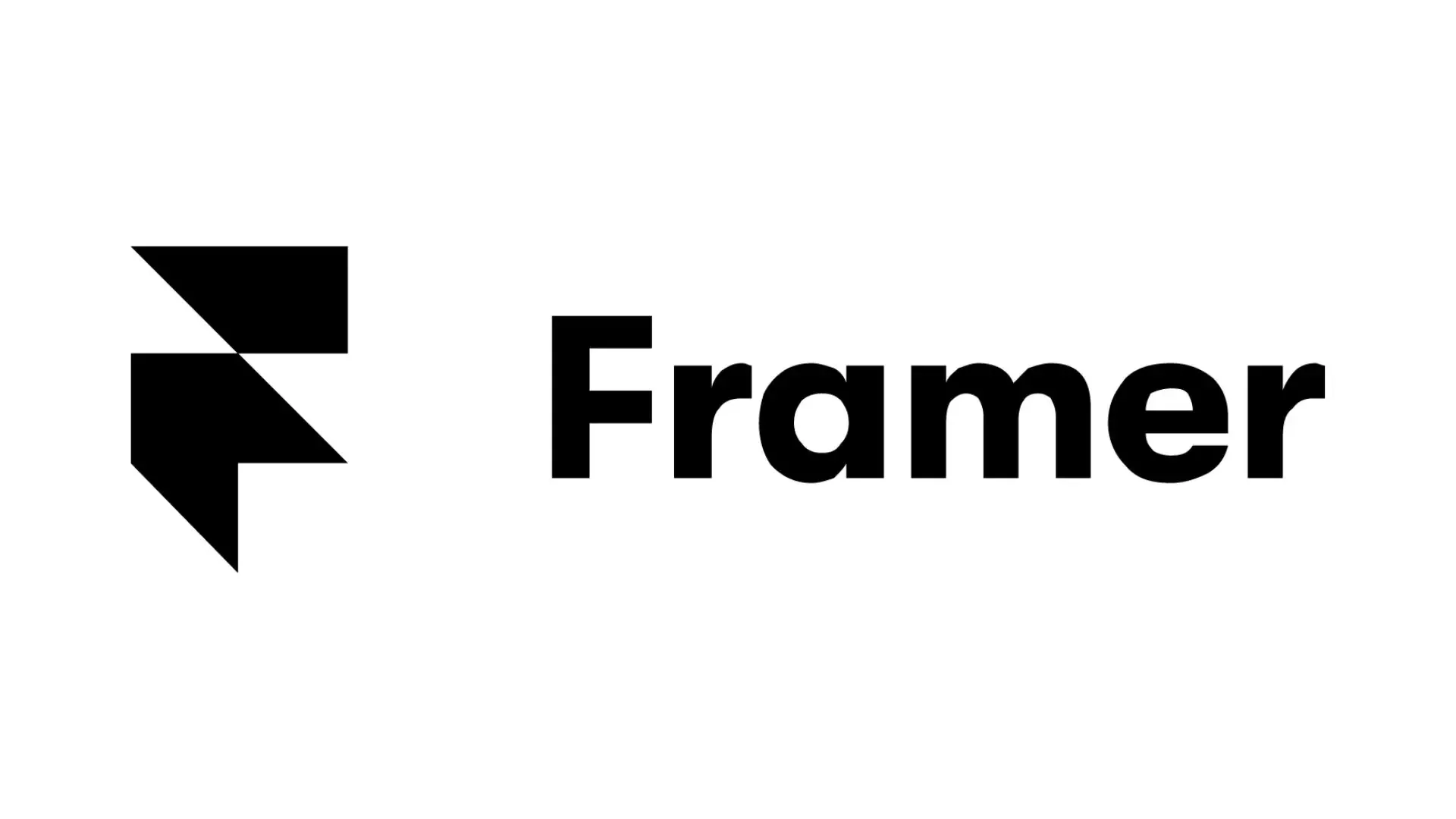 Black logo with upward arrows and the word 'Framer' in bold