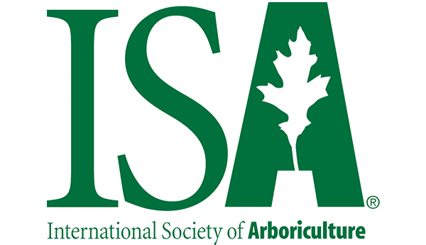 Logo of the International Society of Arboriculture with green text and tree imagery.