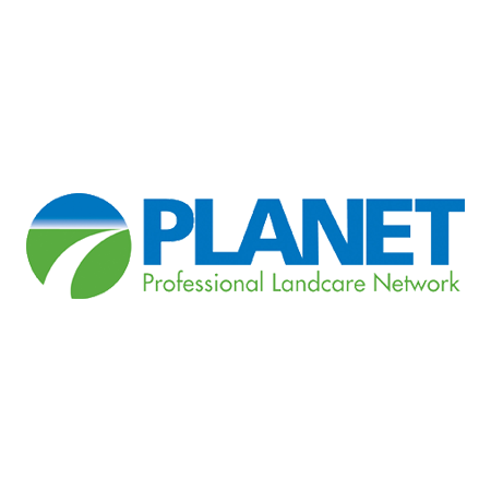 Logo for Planet Professional Landscape Network with a green and blue globe icon and the company name in blue and green text.