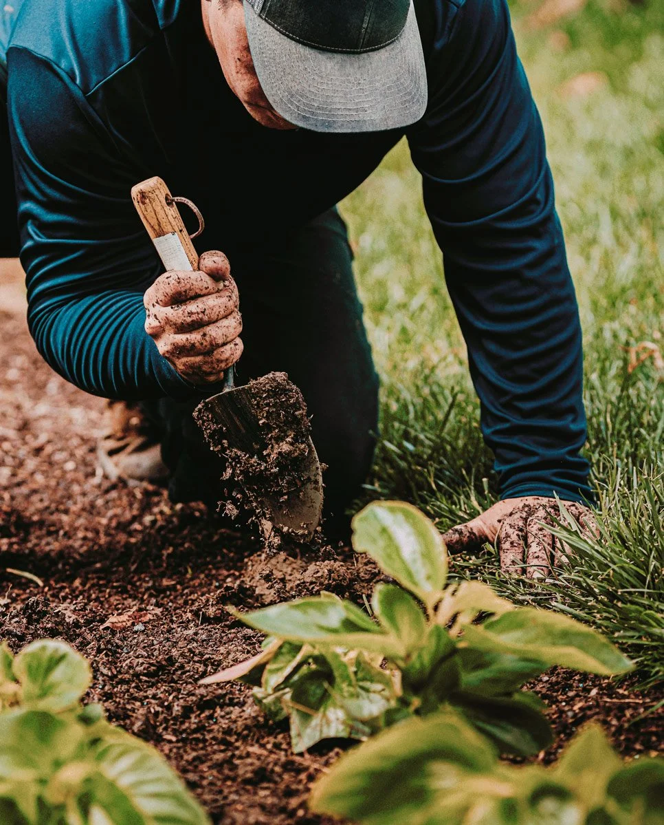 ONe of our team doing Nashville Landscape Services