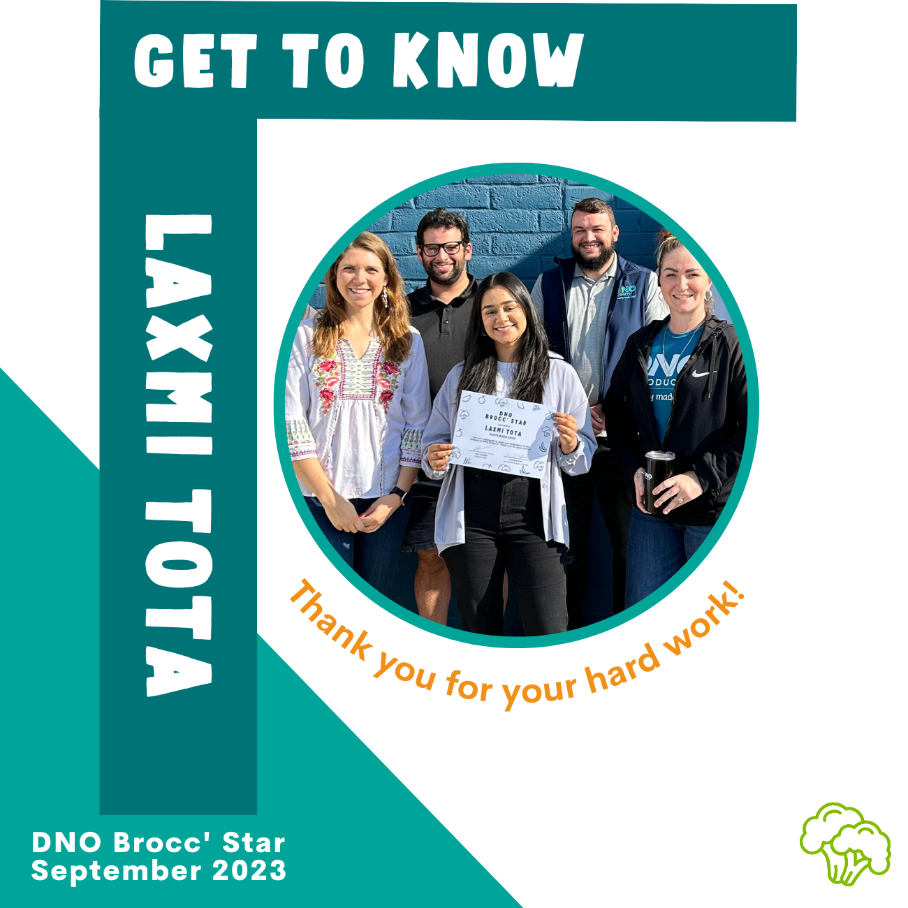 Meet Laxmi: Our September Brocc Star! 