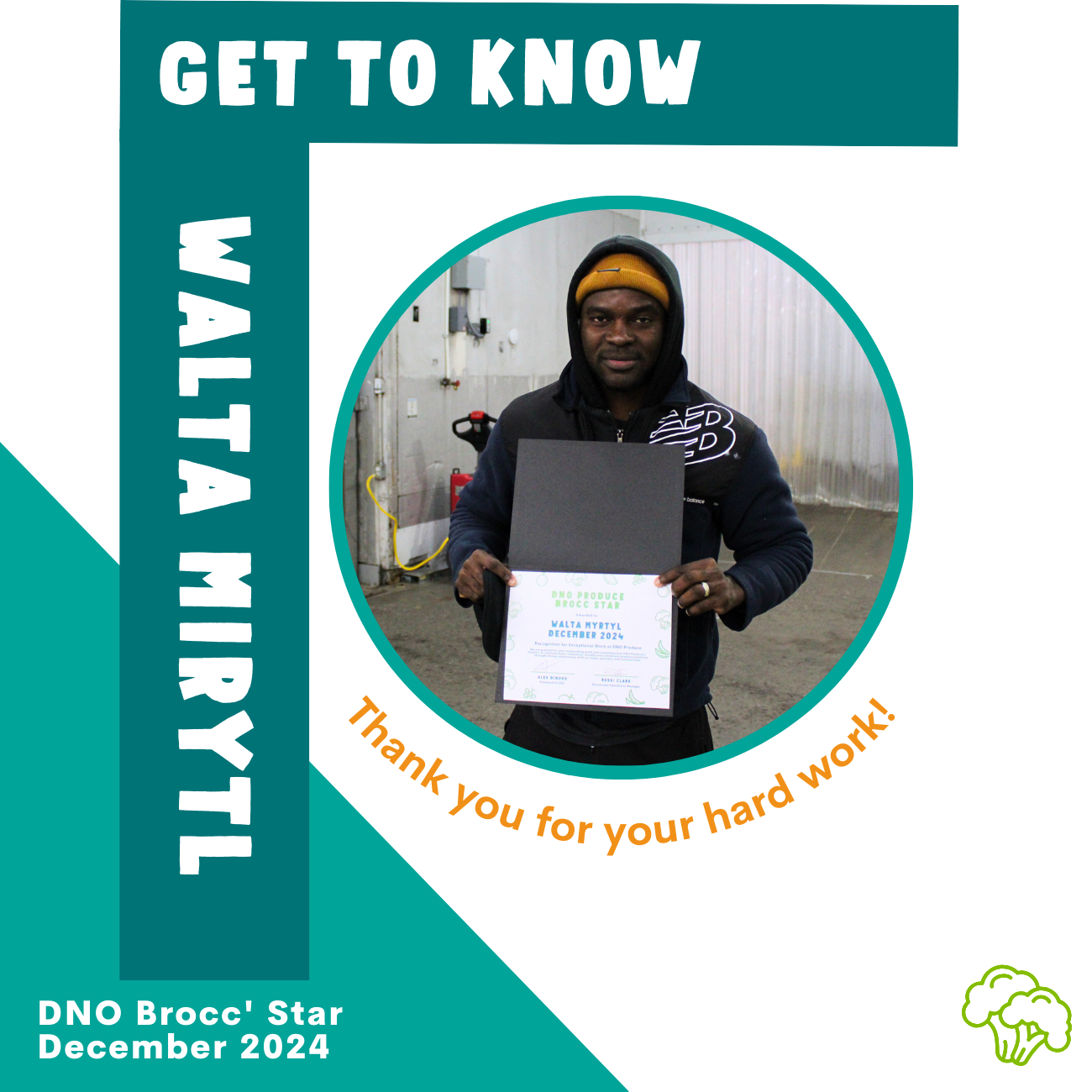 Meet Walta: Our December Brocc Star! 