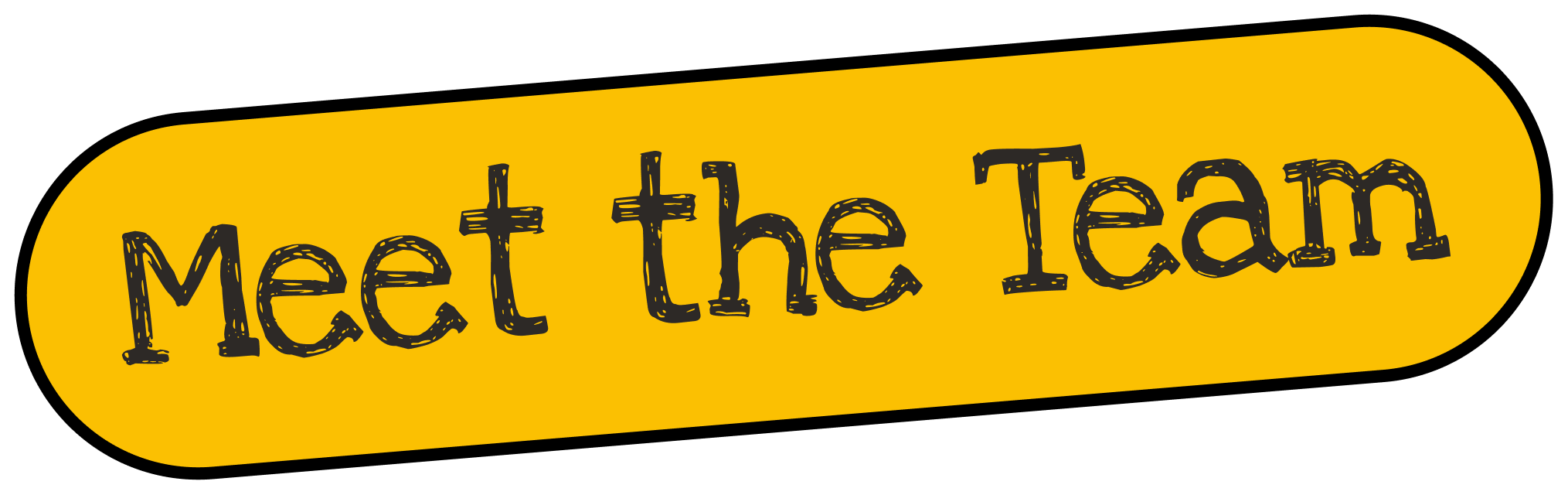 Yellow speech bubble with black handwritten-style text that says 'Meet the Team'.
